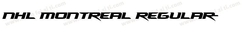NHL Montreal Regular字体转换